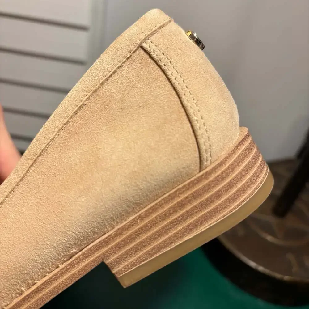 Vince Camuto Caylas Woven Suede Penny Loafers in Beige Sz 8 W - Picture 13 of 16
